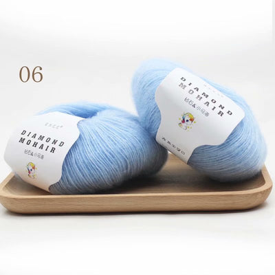 Bufanda Chal de Mohair Tejida a Mano Sudafricana Premium con Ovillo de Lana DIY - Image 28