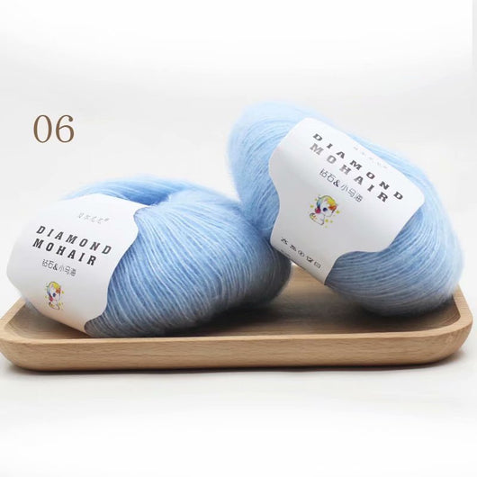 Bufanda Chal de Mohair Tejida a Mano Sudafricana Premium con Ovillo de Lana DIY - Image 28
