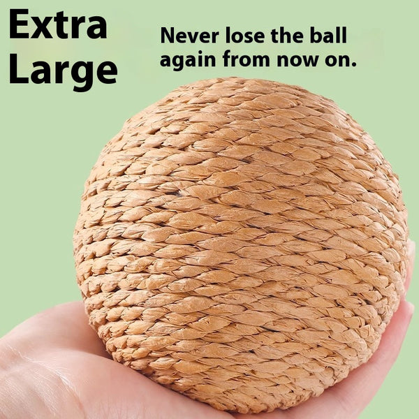Pelota de Sisal Gigante para Gatos - Juguete Antiestés Relleno
