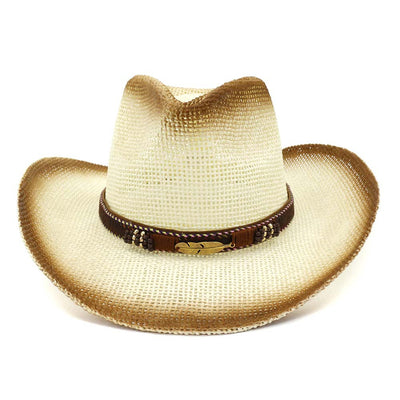 Sombrero Vaquero Estilo Western con Diseño Spray Paint para Playa