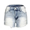 Shorts de Mezclilla Cintura Alta Levantacaderas con Flecos