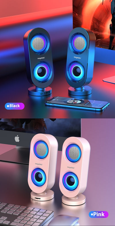 Parlante Subwoofer de Escritorio con Bluetooth y USB Dual - Image 12