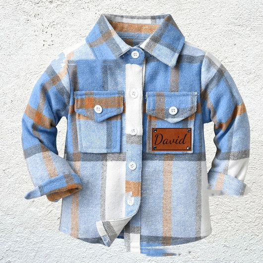 Camisa Infantil de Franela a Cuadros Patchwork - Image 17
