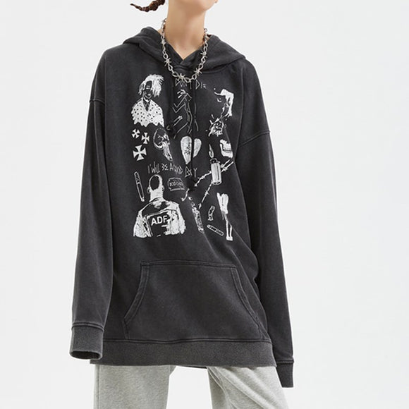 Suéter Pullover Vintage Desgastado para Hombre