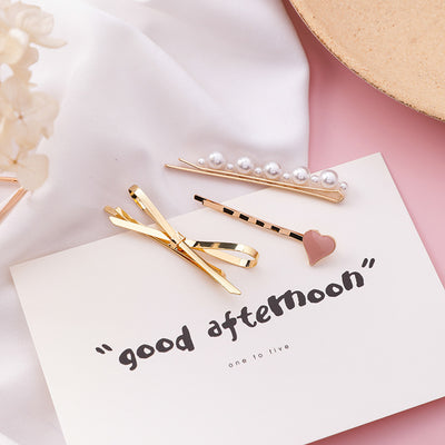 Pinza para el Pelo con Lazo y Corazón - Accesorio de Moda