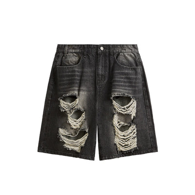 Shorts de Mezclilla Rotos Estilo Hip Hop Urbano - Image 5