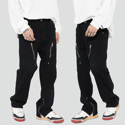Jeans con Diseño de Cierre Dividido Estilo Urbano - Image 15
