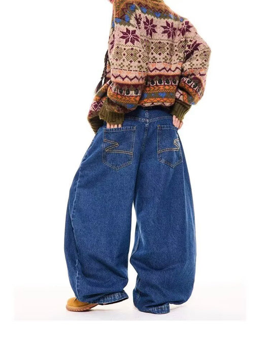 Pantalones Vaqueros Retro de Cintura Alta Recta y Pierna Ancha para Hombre - Image 13