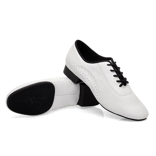 Zapatos de Danza Latina Modernos para Hombre - Suela de Goma Blanca Exterior - Image 2