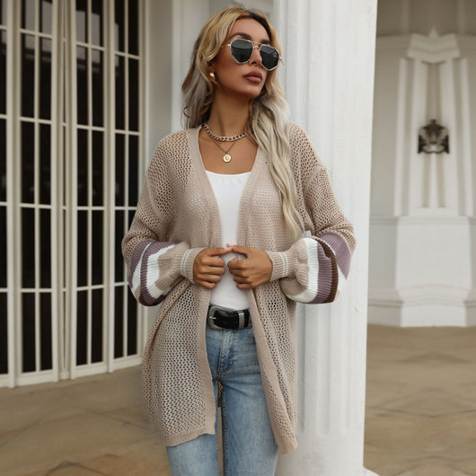 Cardigan Tejido Holgado para Mujer con Detalles Calados - Image 11