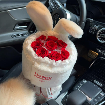 Ramo de Rosas Eterno con Orejas de Conejo - Flores Perfumadas - Image 19