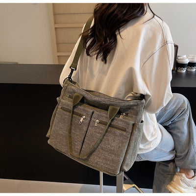 Bolso Tote de Mezclilla Retro Capacidad Extra para Mujer - Image 39