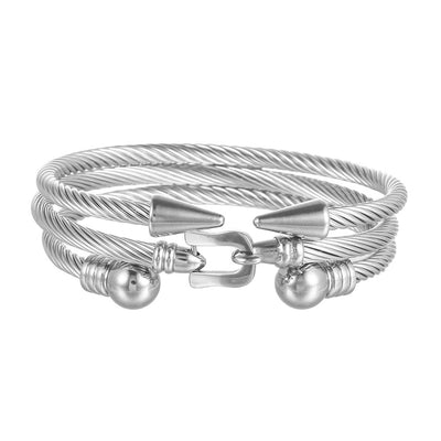 Pulsera de Acero Titanio Estilo Punk con Diseño Romano - Image 41