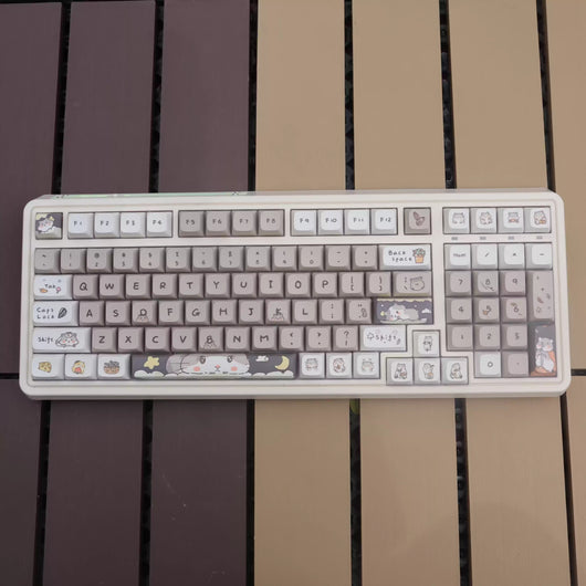 Keycaps Temática de Ratón Gris Lechoso para Teclado Mecánico - Image 3