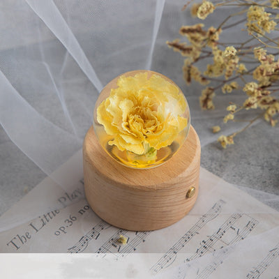 Caja de Música con Flores Preservadas y Bola de Cristal - Image 11