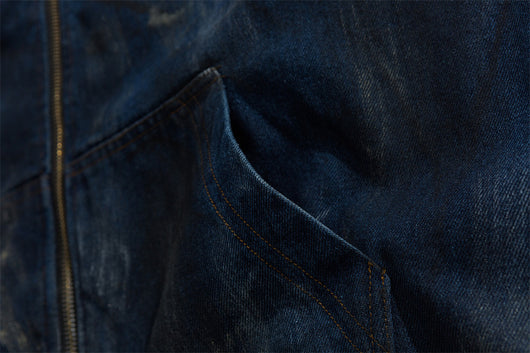 Chaqueta Denim con Capucha Estilo Splash Ink para Hombre - Image 17