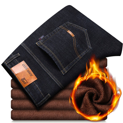 Pantalones Vaqueros Holgados Plus Size con Forro Térmico - Image 5