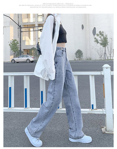 Jeans Rectos Azul Claro para Mujer - Corte Holgado y Moderno - Image 11