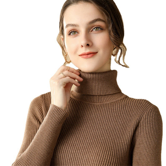 Suéter Cuello Alto Mujer Ajustado con Forro Acolchado - Image 27
