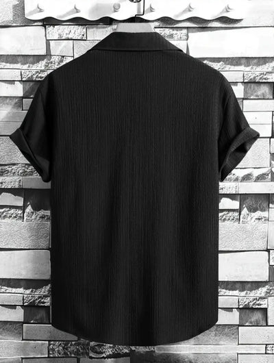 Camisa Casual de Manga Corta Holiday Leisure sin Arrugas para Hombre - Image 24