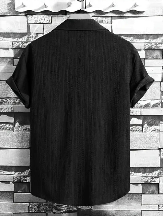 Camisa Casual de Manga Corta Holiday Leisure sin Arrugas para Hombre - Image 24