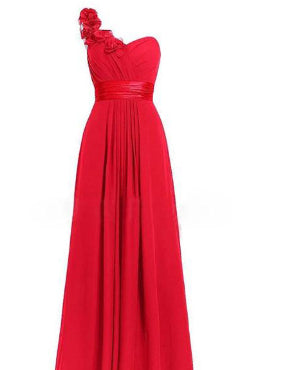 Vestido Largo Escotado con Cuello Diagonal Multicolor sin Mangas - Image 13