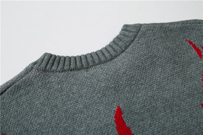 Suéter Suelto Hip Hop Street Flame con Jacquard - Image 11