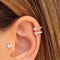Aretes de Clip en Plata Esterlina con Diamantes Geométricos Premium