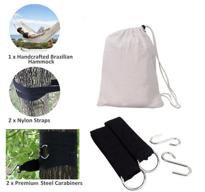 Hamaca de Camping Portátil - Cama Colgante de Algodón para Viajes y Supervivencia - Image 9
