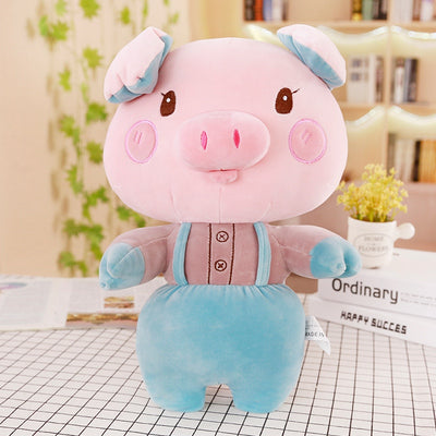 Peluche Cerdo de Algodón con Correa - Almohada y Juguete Adorable