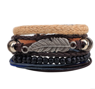 Pulseras de Cuero con Abalorios Artesanales - Image 19
