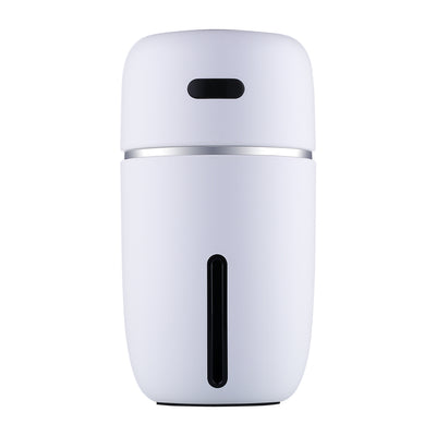 Black portable humidifier with a silver band, a power button, and a water level indicator, suitable for car or home. - Image 11