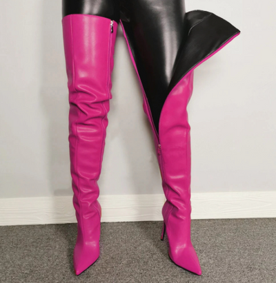 Botas Altas para Mujer con Tacón Stiletto y Cremallera Lateral - Image 6