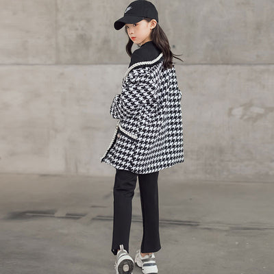 Traje Infantil Cuadros Houndstooth con Abrigo Acolchado - Image 15