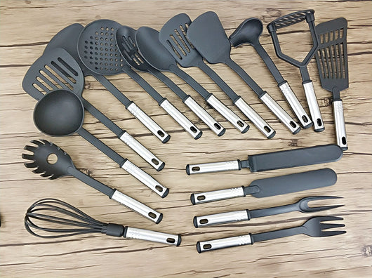 Juego de Utensilios de Cocina 42 Piezas Nylon con Mango Acero Inoxidable - Image 3