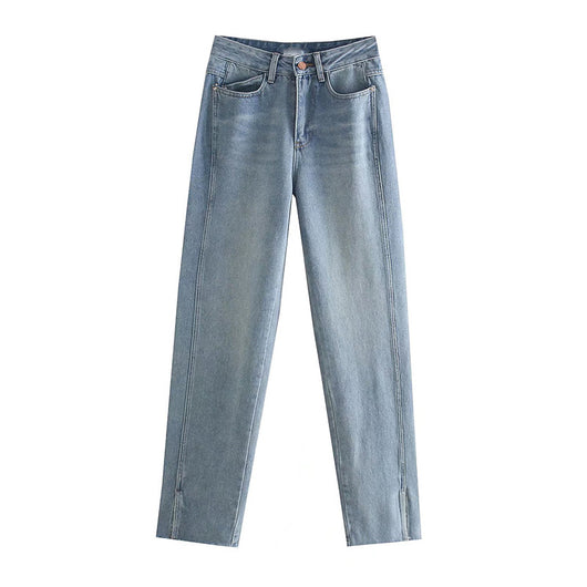 Jeans Talle Alto Slim con Abertura en el Tobillo - Image 10