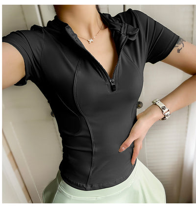 Playera Deportiva Mujer Nude Feel con Cierre - Ropa de Entrenamiento y Outdoor - Image 17