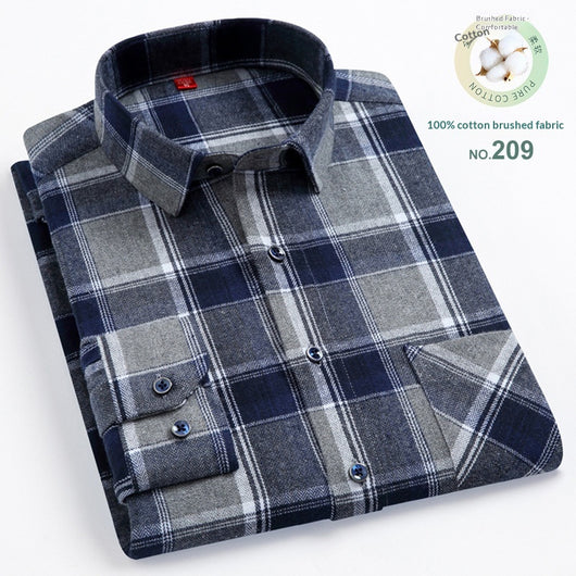 Camisa Casual de Cuadros para Hombre con Cuello Cuadrado - Image 2