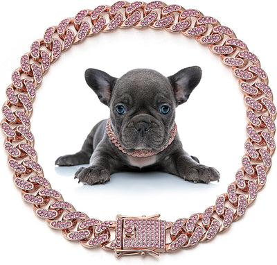 Collar de Cristal para Mascotas - Cadena Metálica Elegante para Perros y Gatos - Image 2