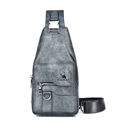 Bolsa de Pecho Retro para Hombre - Gran Capacidad Impermeable - Image 7