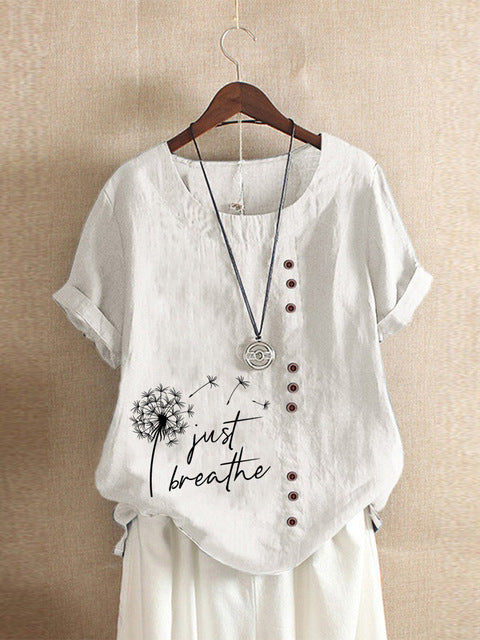 Camiseta Vintage Estampada Cuello Redondo para Verano - Image 15