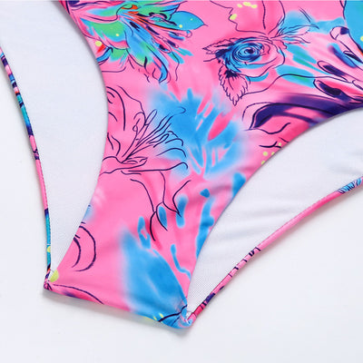 Bikini Asimétrico Tie-Dye Multicolor con Diseño Abierto - Image 5