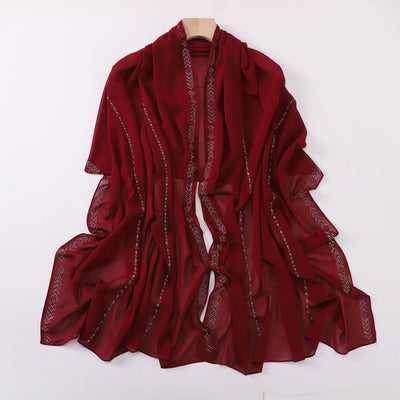 Pañuelo de Gasa de Perlas para Mujer - Elegancia Moderna - Image 17