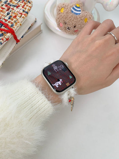 Pulsera Navideña de Peluche - Correa Festiva para Otoño e Invierno - Image 9