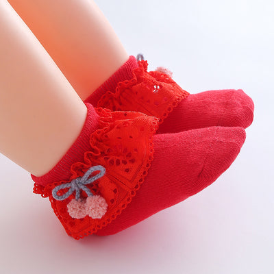 Calcetines de Encaje con Moño para Niñas - Image 9