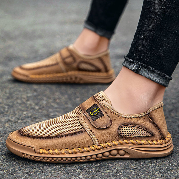 Zapatos Deportivos Hombre Malla Transpirable con Suela Plana
