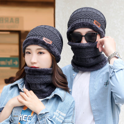 Gorro y Bufanda Térmica de Punto Grueso con Forro de Terciopelo para Invierno - Image 32