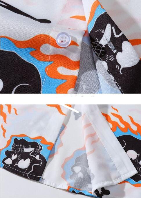 Conjunto Playero Hombre Estampado Calavera - Camisa y Shorts - Image 14