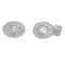 S925 Sterling Plateado Textured Single Diamond Earrings For Men Plateado 1 pair