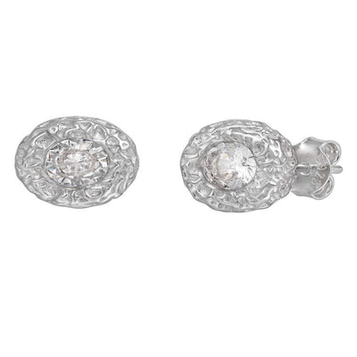 Aretes de Plata Esterlina 925 con Diamante Texturizado para Hombre - Image 6